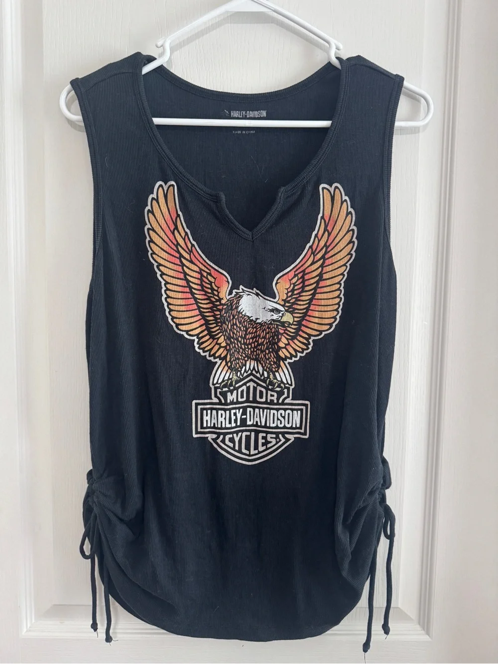 Harley-Davidson Women's Black Sleeveless Eagle Graphic Tank